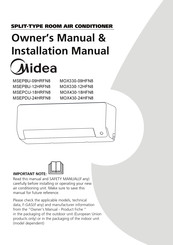 Midea MSEPBU-09HRFN8 Owner's Manual & Installation Manual