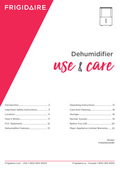 Frigidaire FHDD5034W1 Use & Care Manual