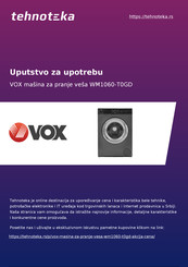 VOX electronics WM1060-YTD Operating Instructions Manual