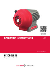 Pfeiffer Vacuum HISCROLL 46 Operating Instructions Manual