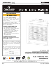 Napoleon Ascent BX36PTR Installation Manual
