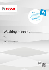 Bosch WGA252ZSIN Information For Use