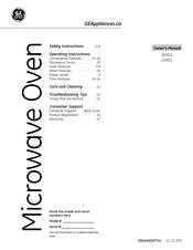 GE Profile PEM10SFC Owner's Manual