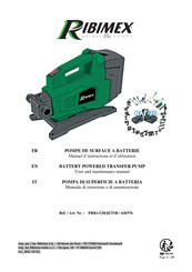 Ribimex PRBAT20/JETSB User And Maintenance Manual
