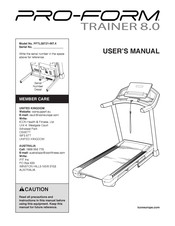 iFIT PRO-FORM TRAINER 8.0 User Manual