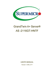 Supermicro GrandTwin A+ Server AS -2116GT-HNTF User Manual