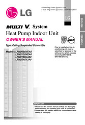 LG MULTI V LRNU18GVJA0 Owner's Manual