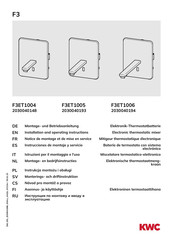 KWC F3ET1006 Installation And Operating Instructions Manual