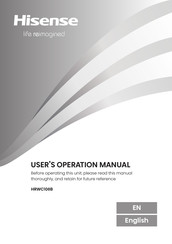 Hisense HRWC108B User's Operation Manual