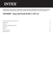 Intex 126166NP Manual