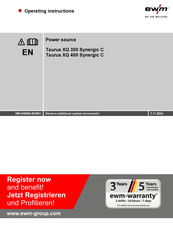 EWM Taurus XQ 400 Synergic D Operating Instructions Manual