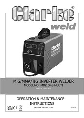 Clarke 6015616 Operation & Maintenance Instructions Manual