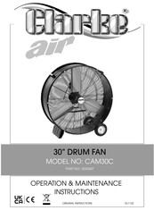 Clarke 3230447 Operation & Maintenance Instructions Manual