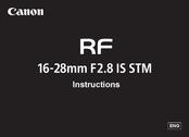 Canon RF 16-28mm F2.8 IS STM Instructions Manual