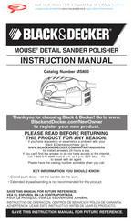 Black & Decker Mouse MS800 Instruction Manual
