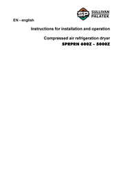 Sullivan-Palatek SPRPRN 1250Z Instructions For Installation And Operation Manual