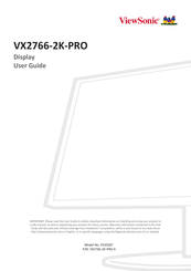 ViewSonic VX2766-2K-PRO User Manual