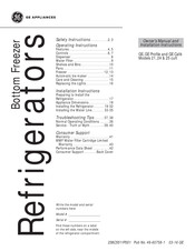GE GNE25DYRKFS Owner's Manual And Installation Instructions