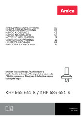Amica KHF 665 651 S Operating Instructions Manual