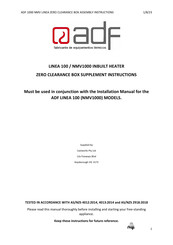 ADF LINEA 100 Supplement Instructions
