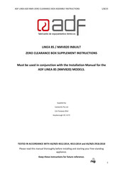 ADF LINEA 85 Supplement Instructions
