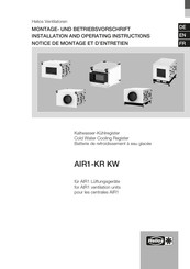 Helios AIR1-KR KW Installation And Operating Instructions Manual