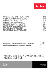 Amica UVKSD 351 961 Operating Instructions Manual