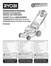 Ryobi RY401021 Operator's Manual