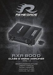 Renegade RXA 800 D User Manual