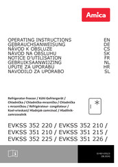 Amica EVKSS 352 210 Operating Instructions Manual