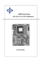 MSI G52-M7125XK Manual