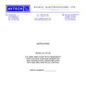Avtech AV-151J-B Instructions Manual