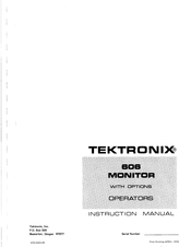Tektronix 606 Instruction Manual