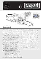 Scheppach C-CS254-X Translation Of The Original Operating Instructions
