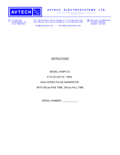 Avtech AVMP-3-C Instructions Manual