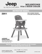 Delta Children Jeep MILESTONE 23411 Instruction Manual