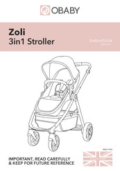 OBaby Zoli 3in1 Stroller Instructions Manual