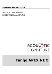 Acoustic Signature Tango APEX NEO Instruction Manual