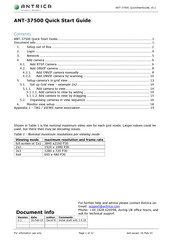 Antrica ANT-37500 Quick Start Manual