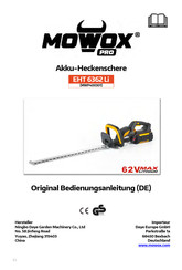 Mowox EHT 6362 Li Operating Instructions Manual