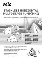 Wilo MHI404E Installation, Operation And Maintenance Manual