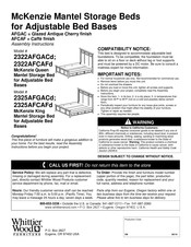 Whittier Wood Furniture McKenzie 2322AFGACd Assembly Instructions Manual