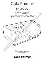 Cole Parmer SP-200-UV Instruction Manual