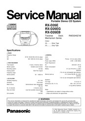Panasonic RX-D26EG Service Manual