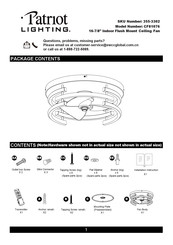 Patriot Lighting CF81076 Manual