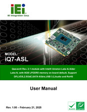 IEI Technology iQ7-ASL-R3C User Manual