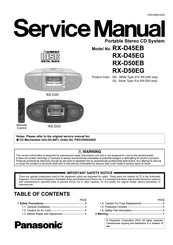Panasonic RX-D50EB Service Manual