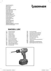 Berner BACSD-1 18V Original Instructions Manual