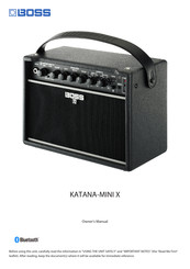 Boss KATANA-MINI X Owner's Manual