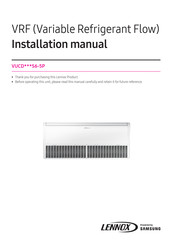 Samsung Lennox VUCD S6-5P Series Installation Manual